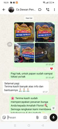 Testimonial Papan Bunga Pernikahan ciladaeun