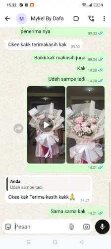 Testimonial Buket Bunga ciladaeun