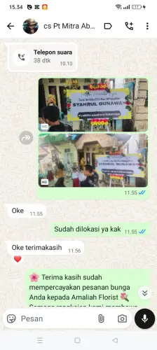 Testimonial Papan Bunga ciladaeun