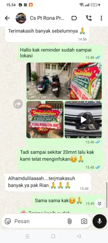 Testimonial Papan Bunga ciladaeun